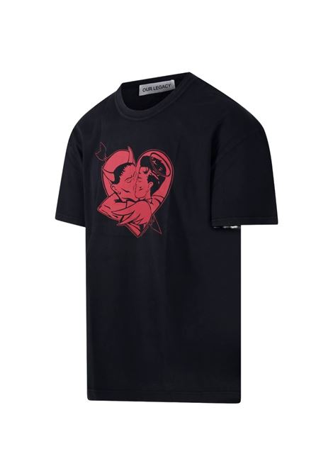 t-shirt loose uomo nera OUR LEGACY | M2266LL